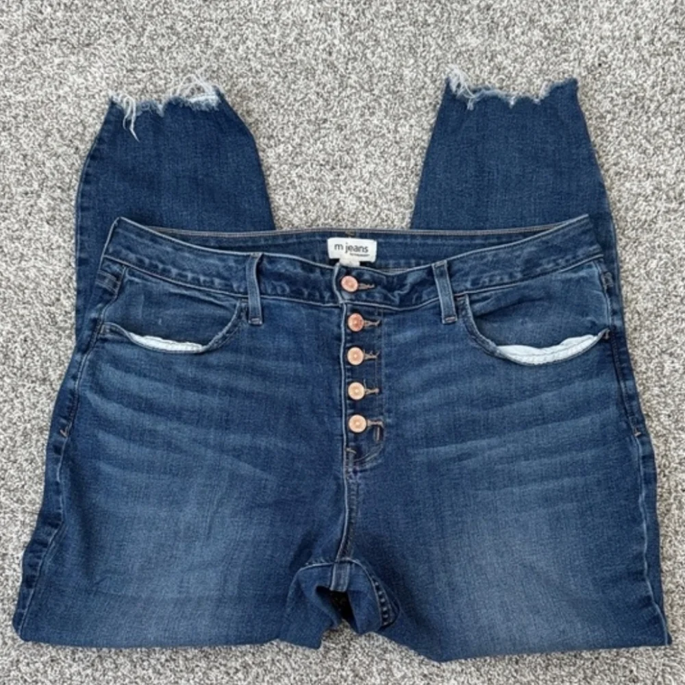 High Rise Button-fly Super Skinny M Jeans - Picture 1 of 8